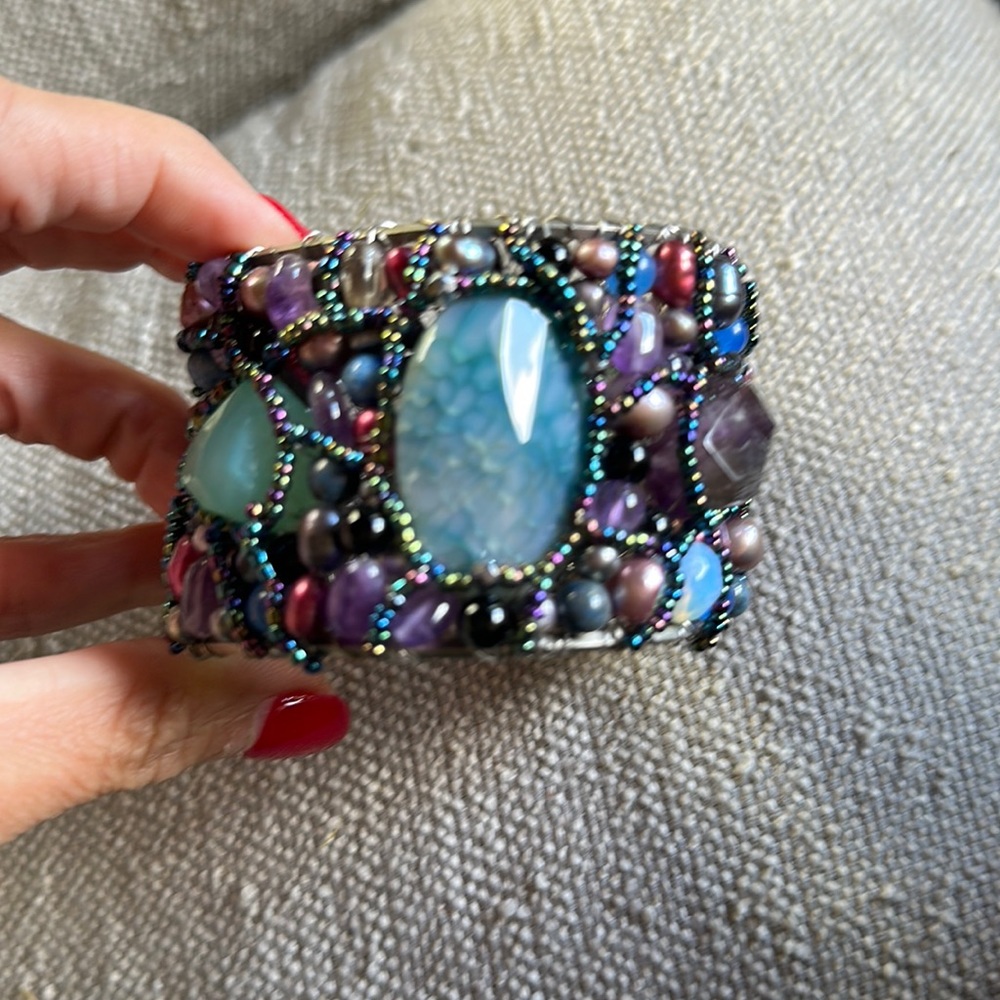 New with tags! Adjustable beaded bracelet.